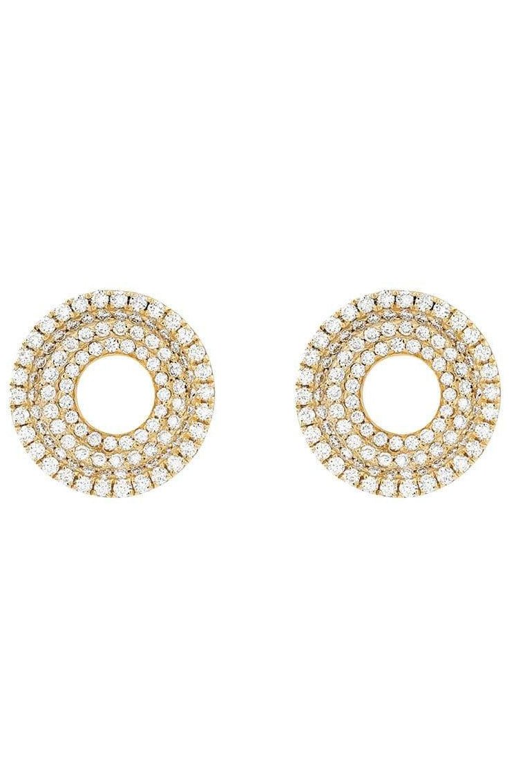 STATE PROPERTY-Drew Full Pave Earrings-YELLOW GOLD