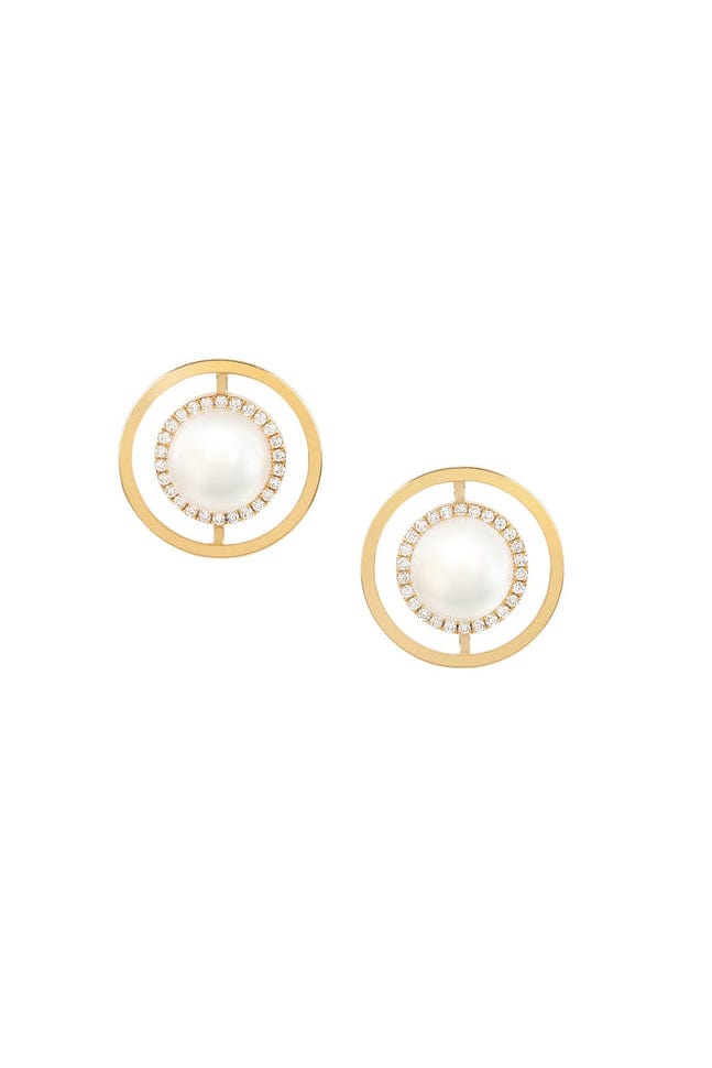 STATE PROPERTY-Consonance Pearl Earrings-YELLOW GOLD