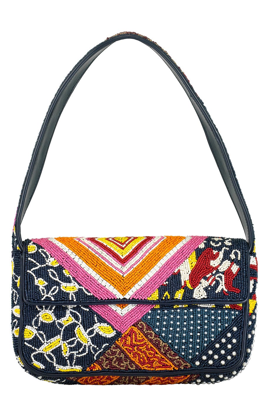 STAUD-Tommy Beaded Bag-PATCHWORK