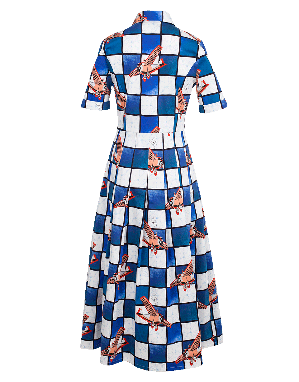 STELLA JEAN-Airplane Print Maxi Dress-