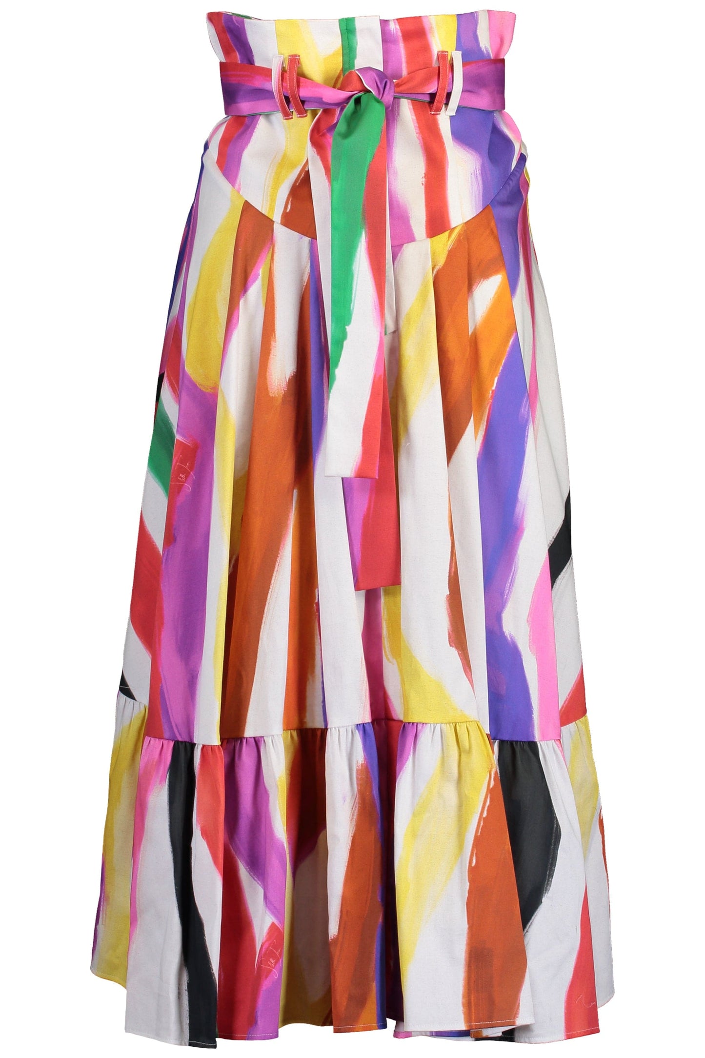 STELLA JEAN-High Waist Printed Maxi Skirt-