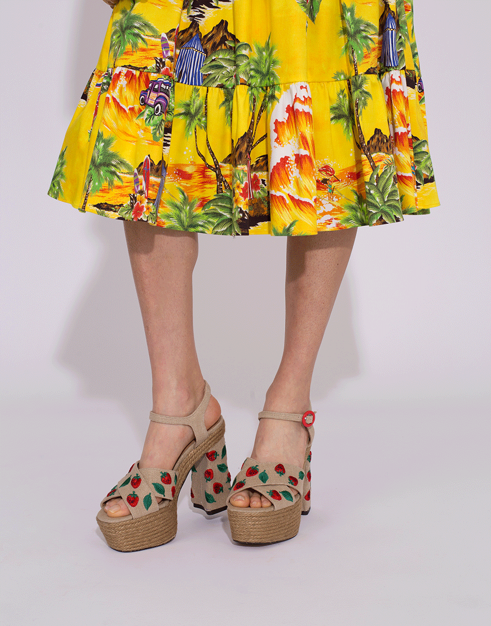 Tropical Print Tiered Skirt CLOTHINGSKIRTMISC STELLA JEAN   