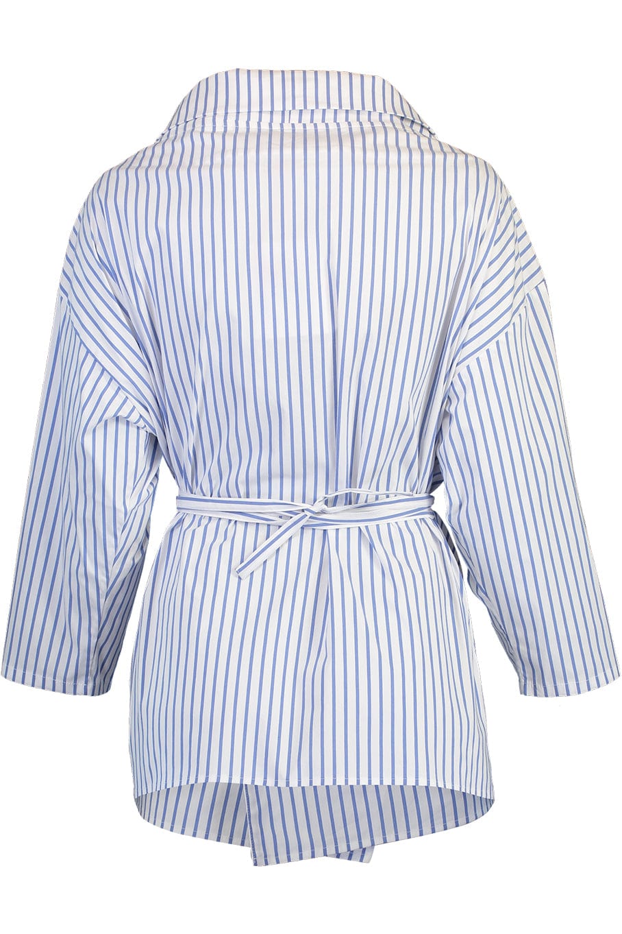STELLA JEAN-Long Sleeve Stripe Wrap Style Blouse-