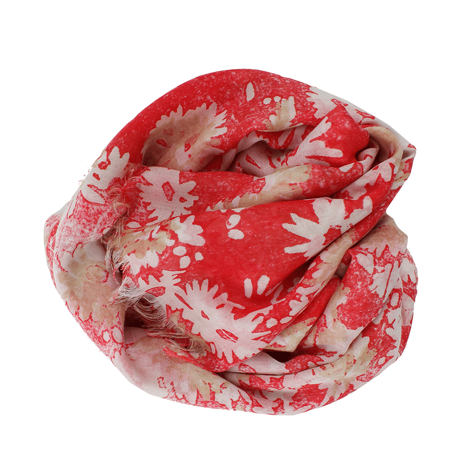 STELLA MCCARTNEY-Daisy Print Scarf-CORAL