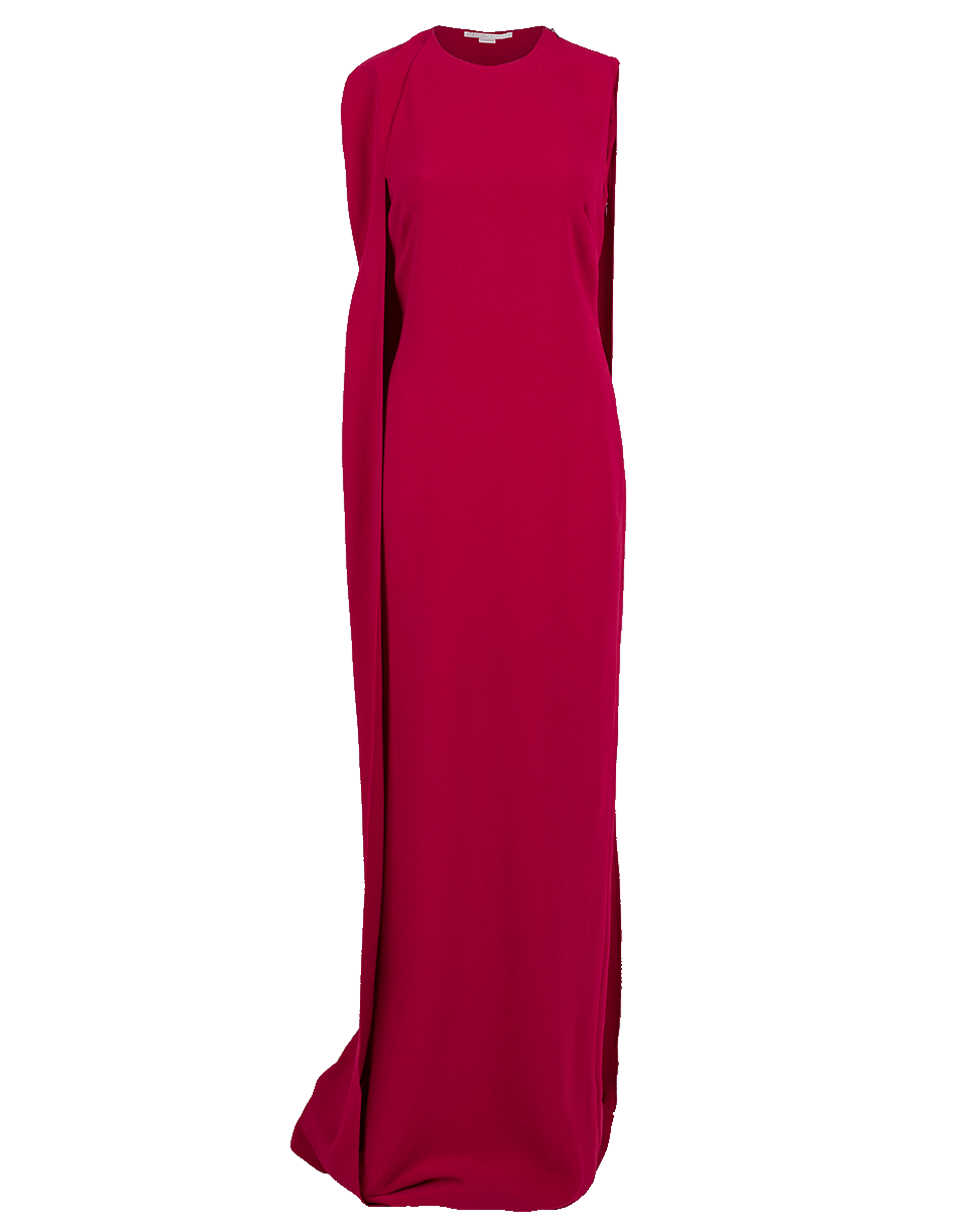 STELLA MCCARTNEY-Side Drape Slim Gown-HOTPINK