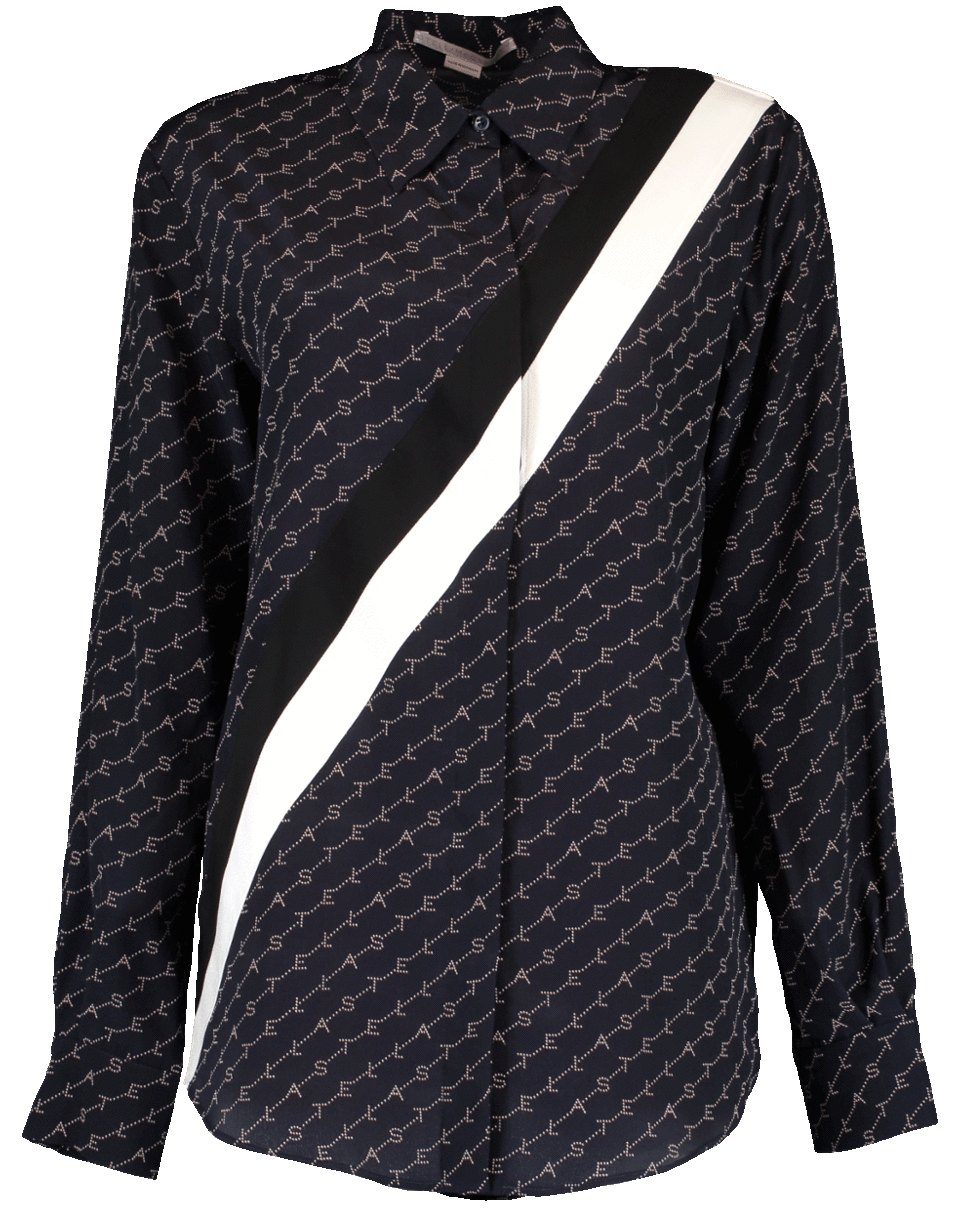 STELLA MCCARTNEY-Collared Stripe Odette Shirt-
