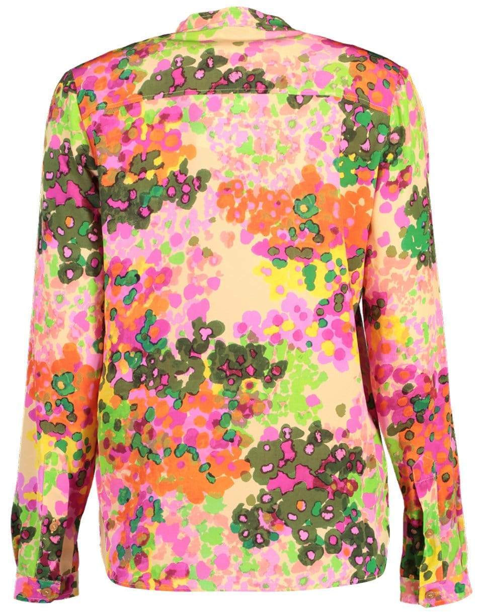STELLA MCCARTNEY-Floral Print Eva Silk Shirt-