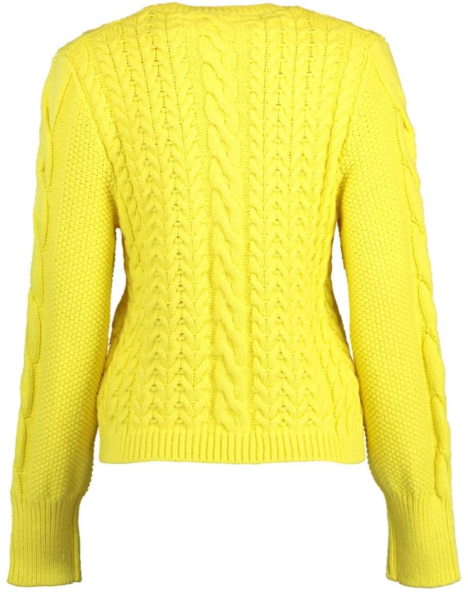 STELLA MCCARTNEY-Lemon Aran Stitch Oversized Sweater-