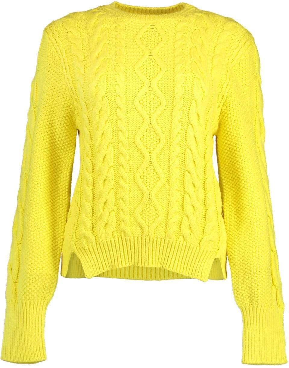 STELLA MCCARTNEY-Lemon Aran Stitch Oversized Sweater-