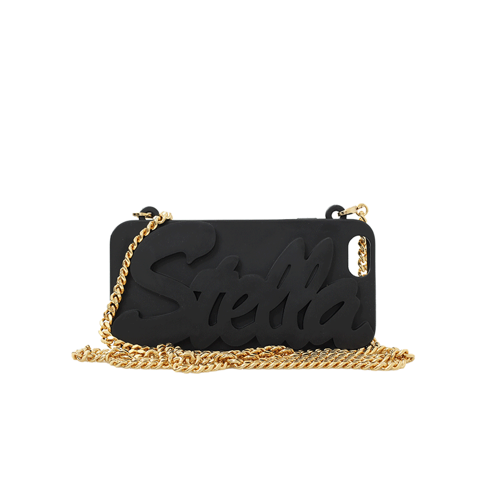 STELLA MCCARTNEY-Stella Logo I-Phone Clutch-BLACK