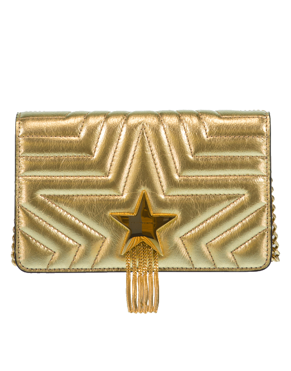 STELLA MCCARTNEY-Stella Star Flap Shoulder Bag-GOLD