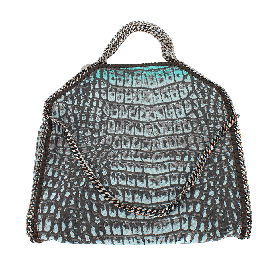 STELLA MCCARTNEY-Small Croc Tote-CELADON