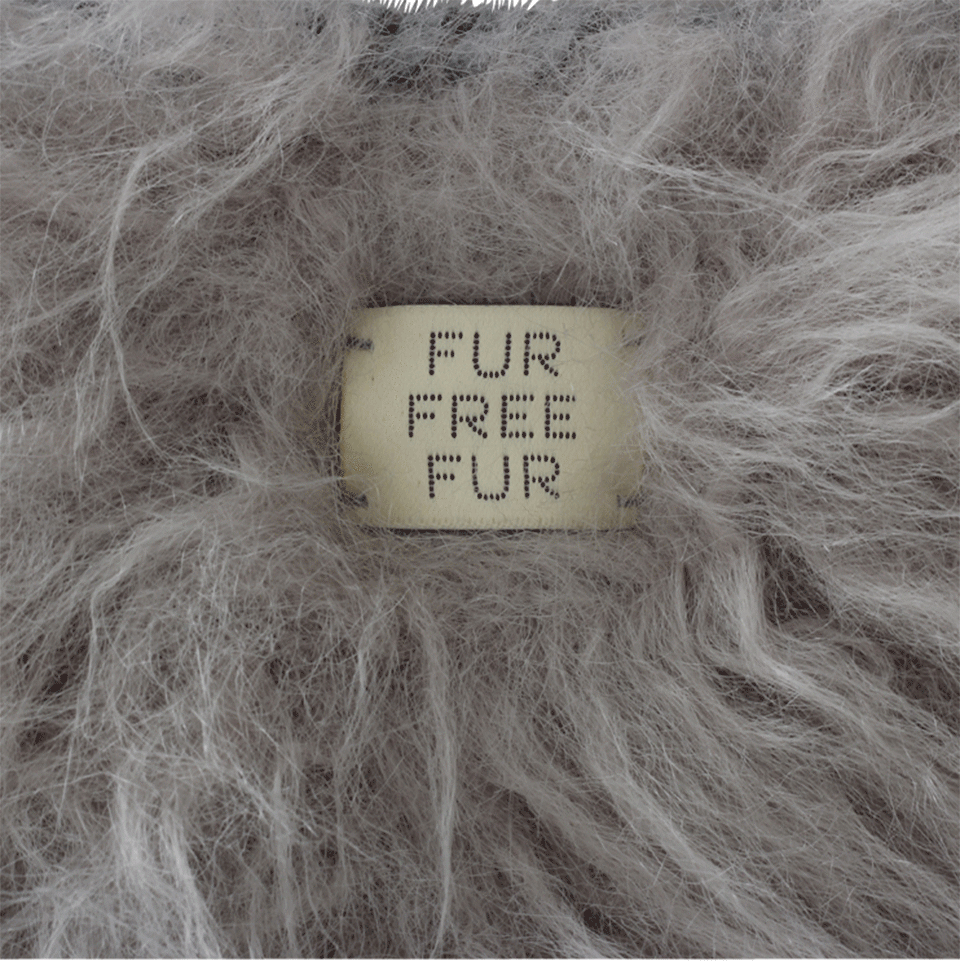 STELLA MCCARTNEY-Mini Faux Fur Tote-GREY