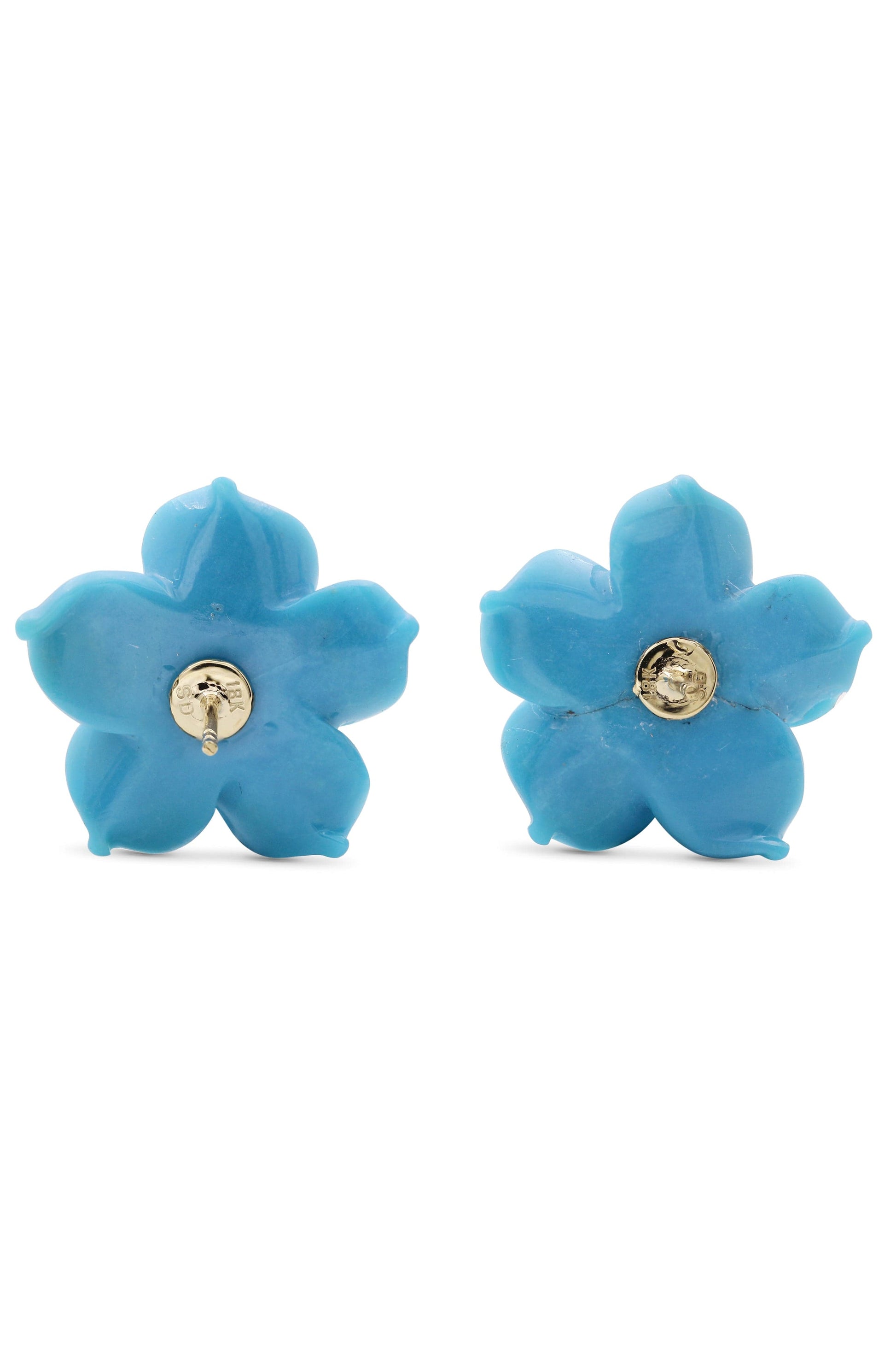 STEPHEN DWECK-American Turquoise Flower Earrings-YELLOW GOLD