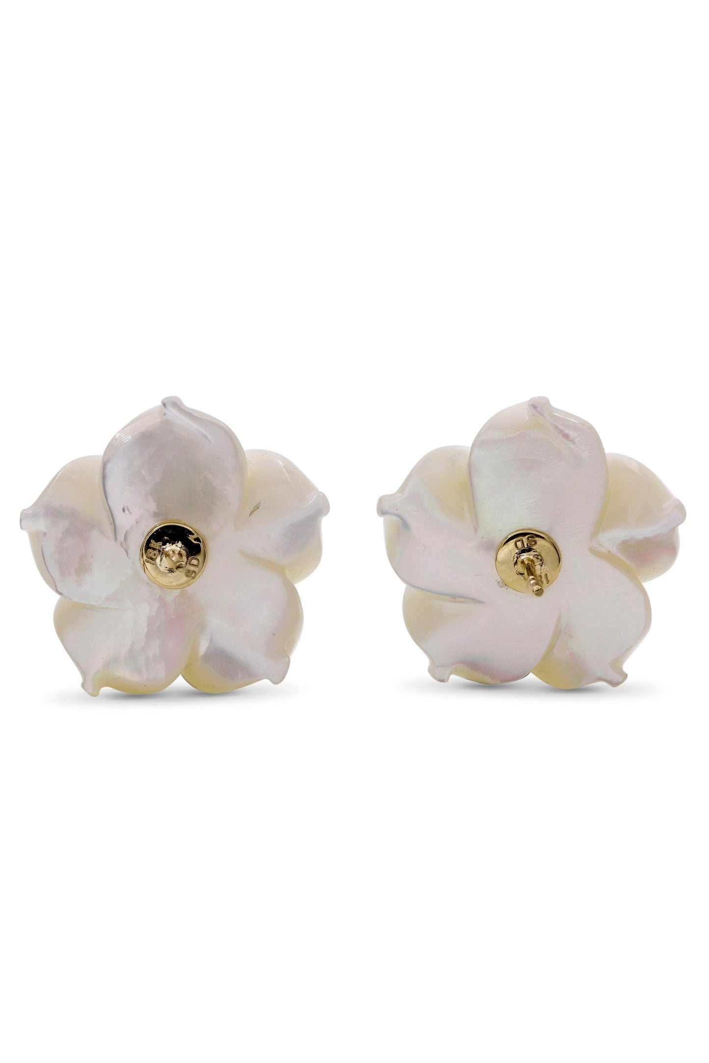 STEPHEN DWECK-Mother of Pearl Flower Earrings-YELLOW GOLD