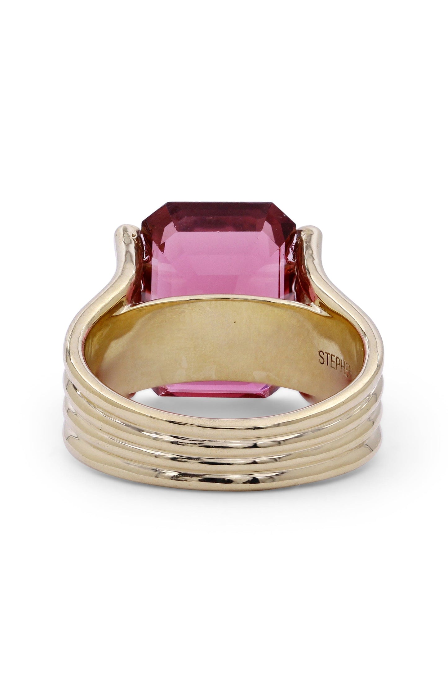 STEPHEN DWECK-Pink Tourmaline and Diamond Ring-YELLOW GOLD