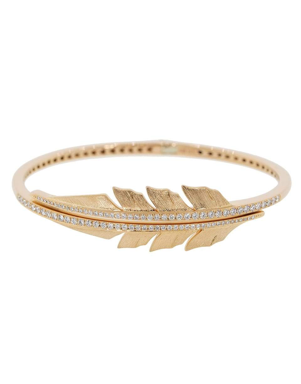 STEPHEN WEBSTER-Magnipheasant Diamond Feather Bracelet-ROSE GOLD