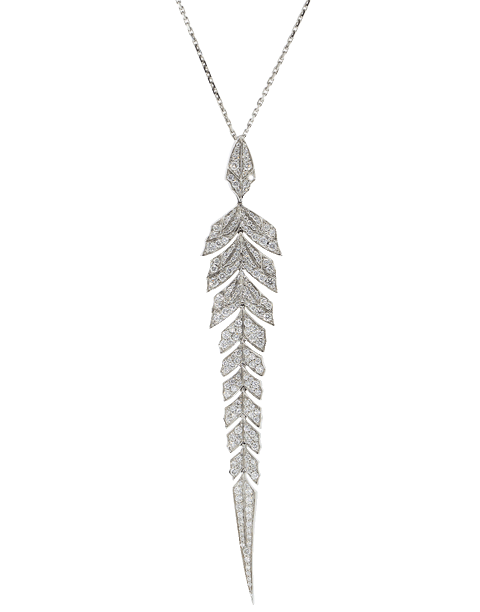 Pave Diamond Feather Pendant Necklace JEWELRYFINE JEWELNECKLACE O STEPHEN WEBSTER   