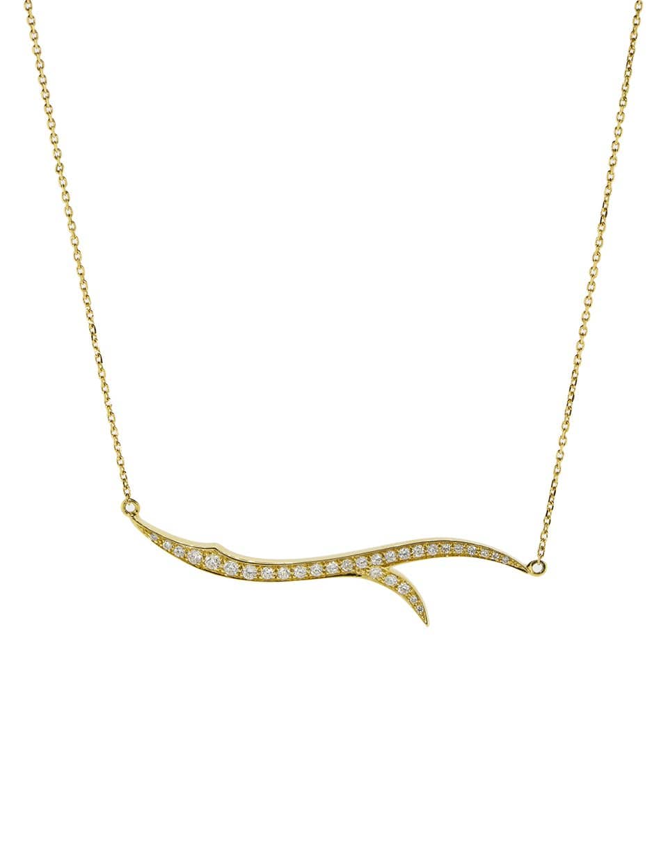 STEPHEN WEBSTER-Diamond Thorn Stem Necklace-YELLOW GOLD