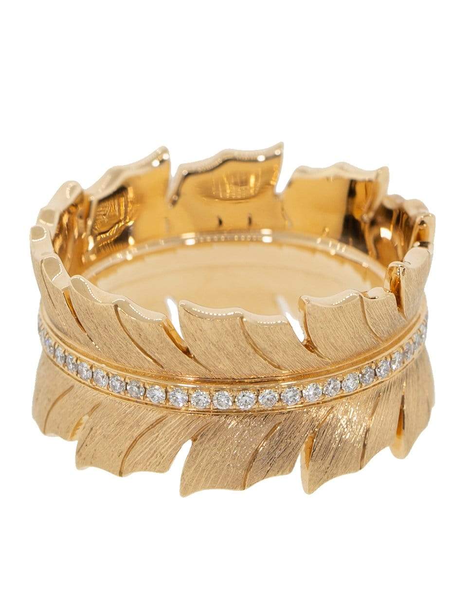 STEPHEN WEBSTER-Magnipheasant Diamond Feather Band-ROSE GOLD