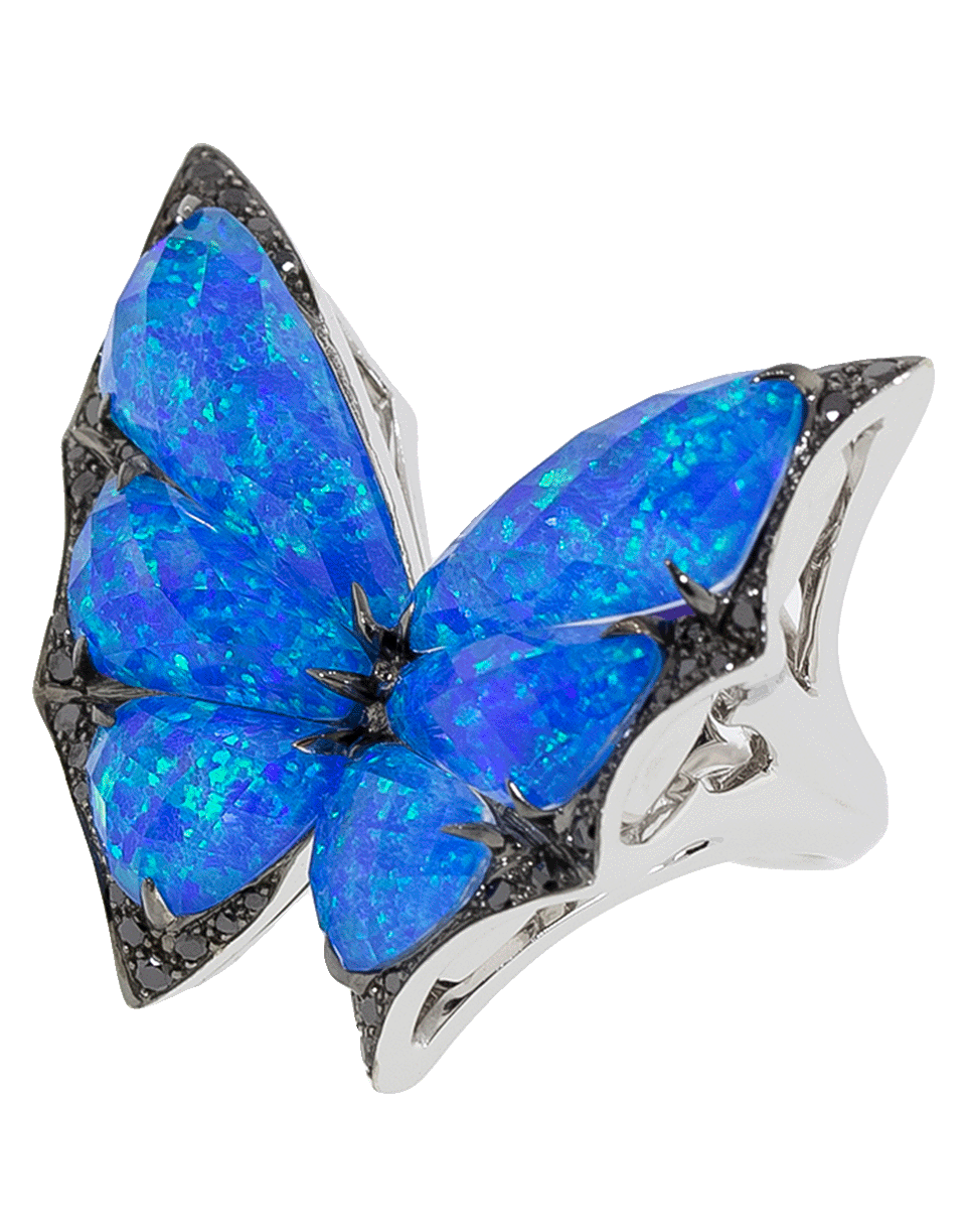STEPHEN WEBSTER-Large Fly By Night Crystal Haze Ring-WHITE GOLD