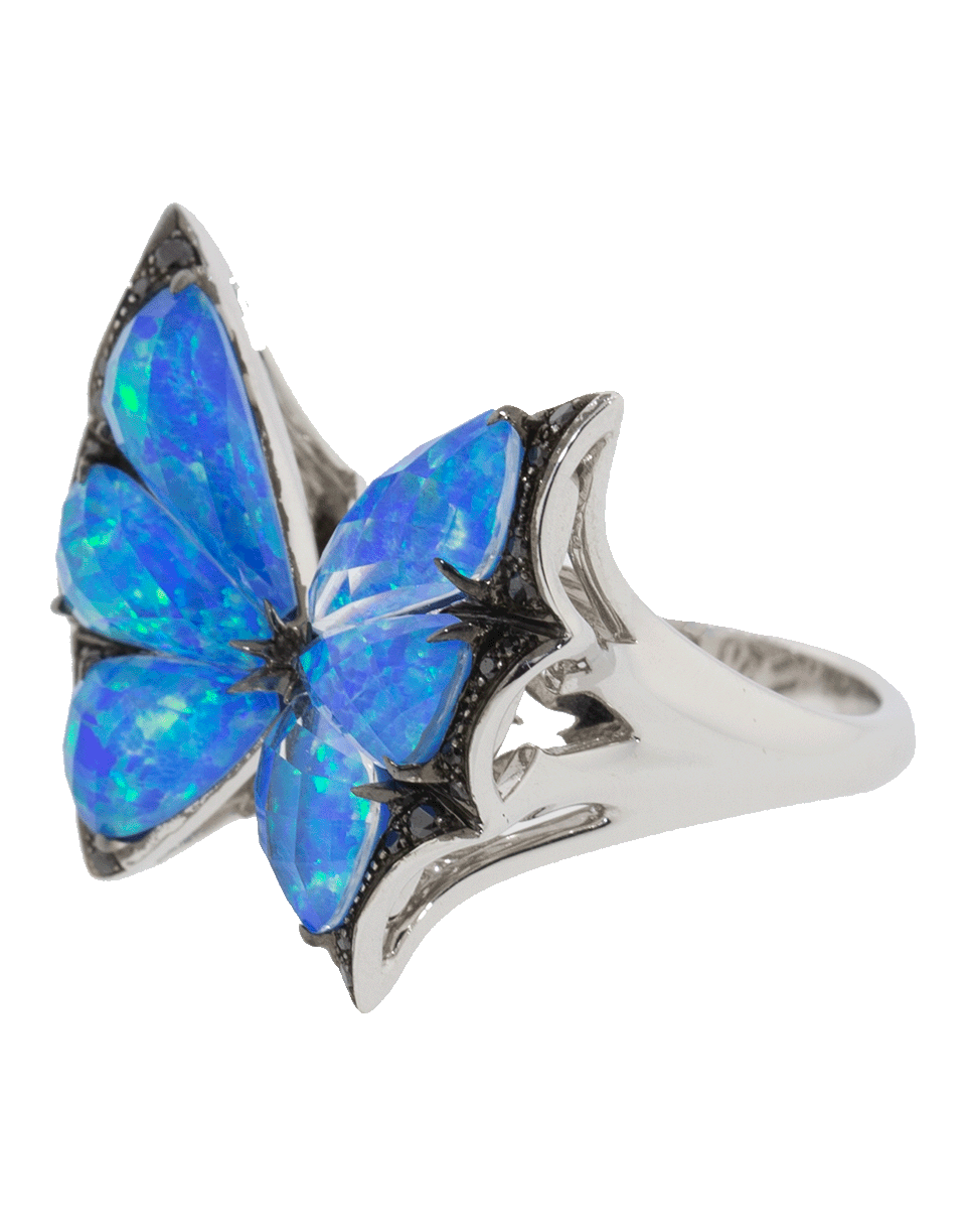 STEPHEN WEBSTER-Small Fly By Night Crystal Haze Ring-WHITE GOLD