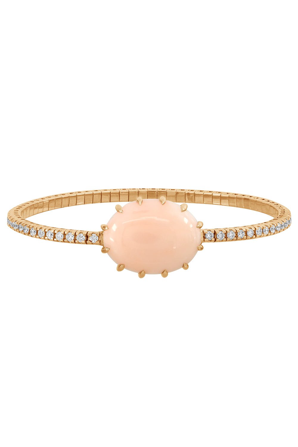 SUTRA-Diamond Angelskin Coral Bracelet-ROSE GOLD