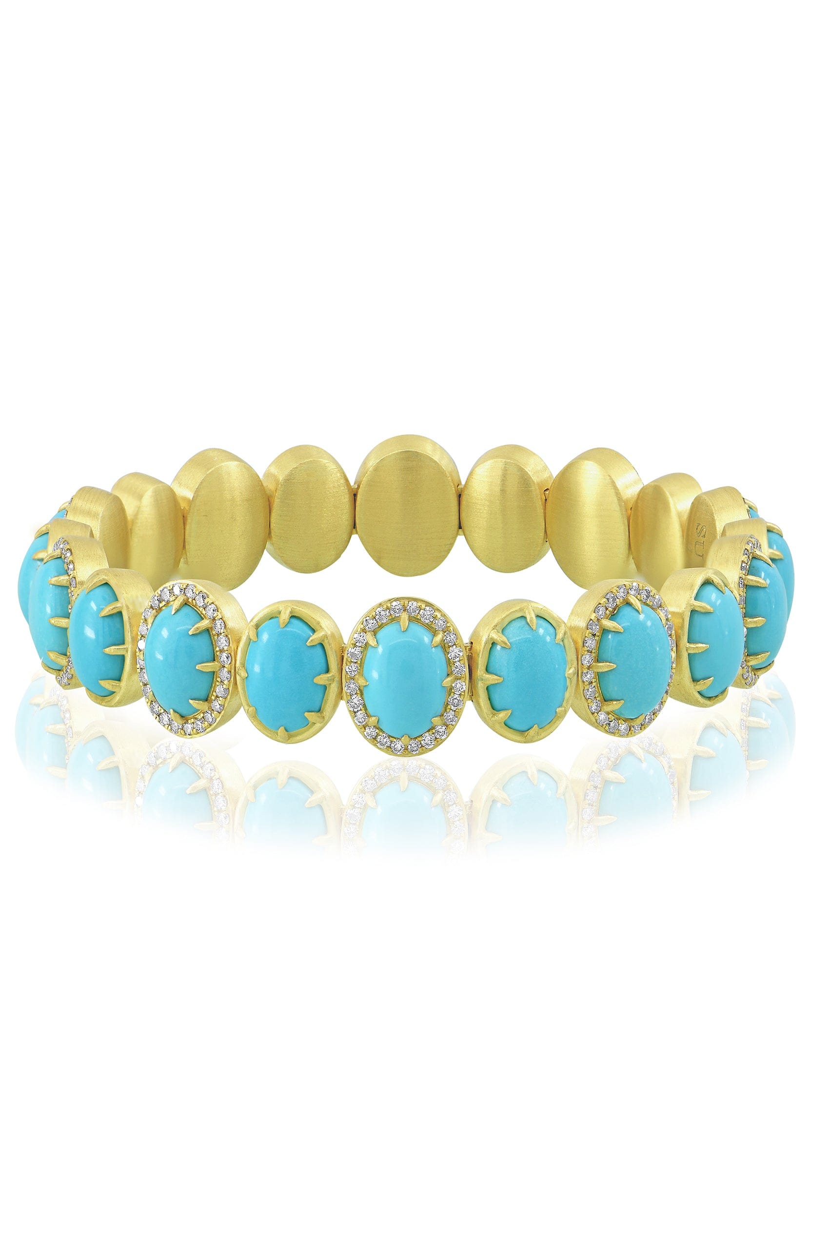 SUTRA-Sleeping Beauty Turquoise Resort Bracelet-YELLOW GOLD