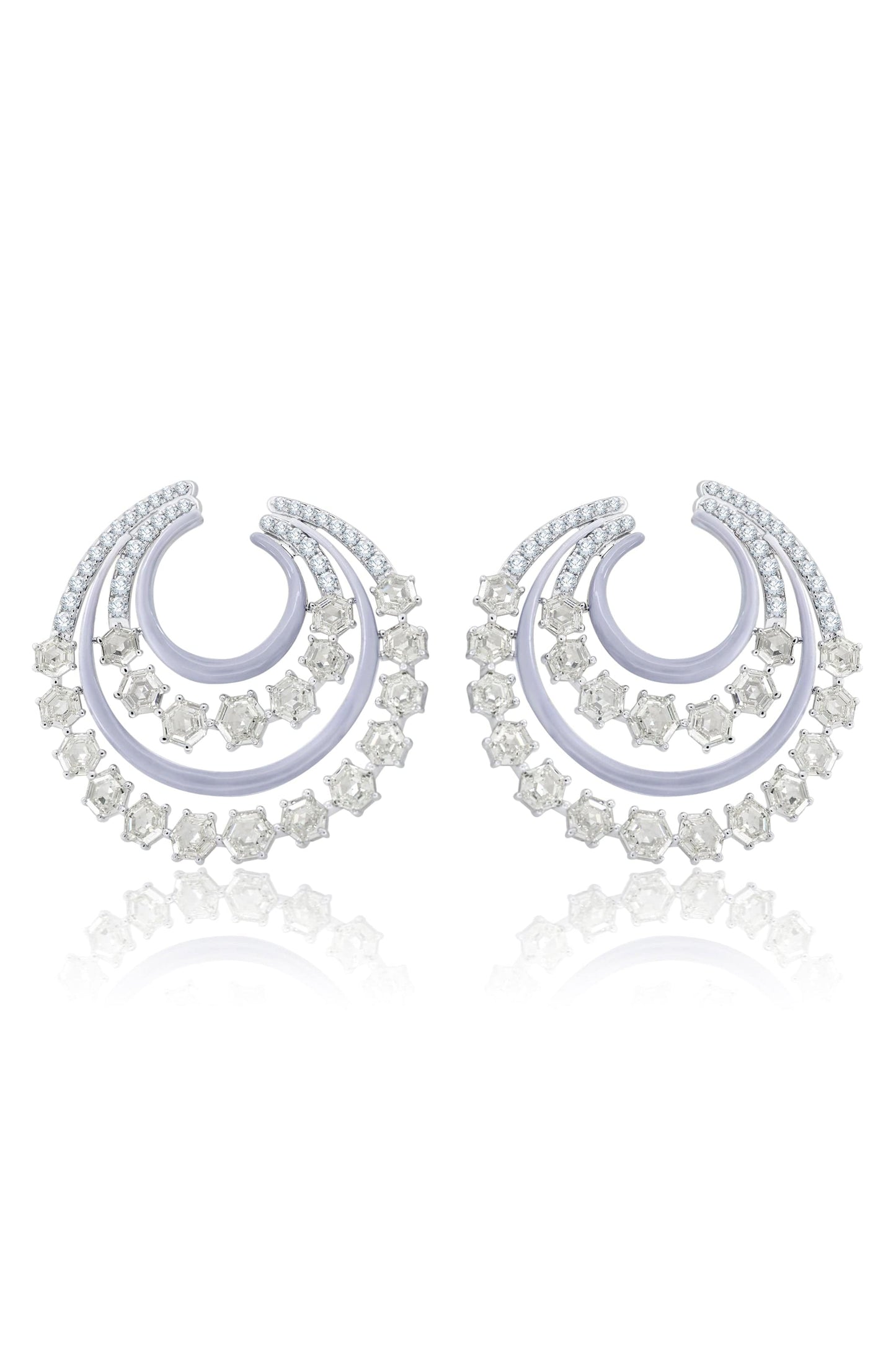 Gray Ceramic Diamond Earrings JEWELRYFINE JEWELEARRING SUTRA   