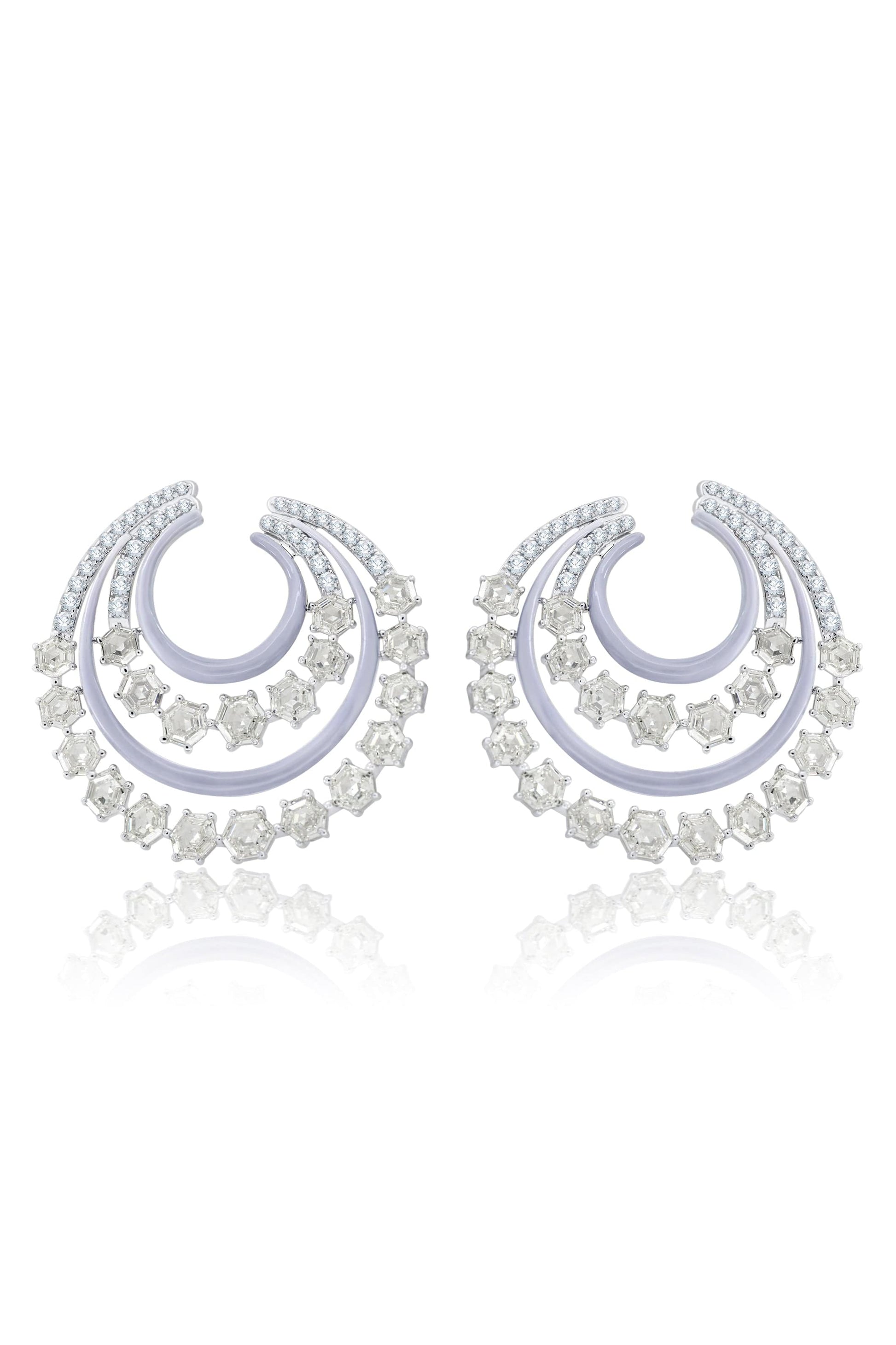 Gray Ceramic Diamond Earrings JEWELRYFINE JEWELEARRING SUTRA   