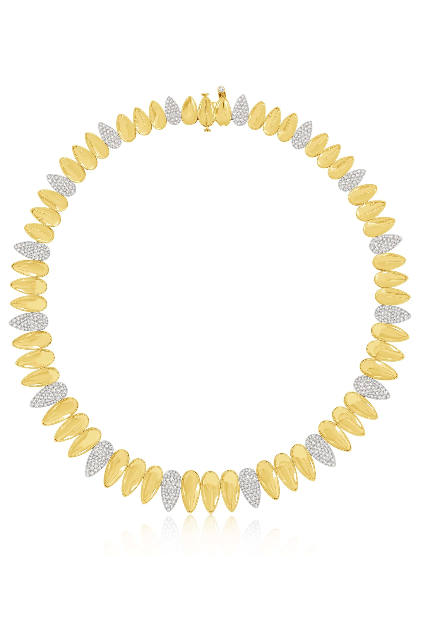 SUTRA-Diamond Kashmir Necklace-YELLOW GOLD