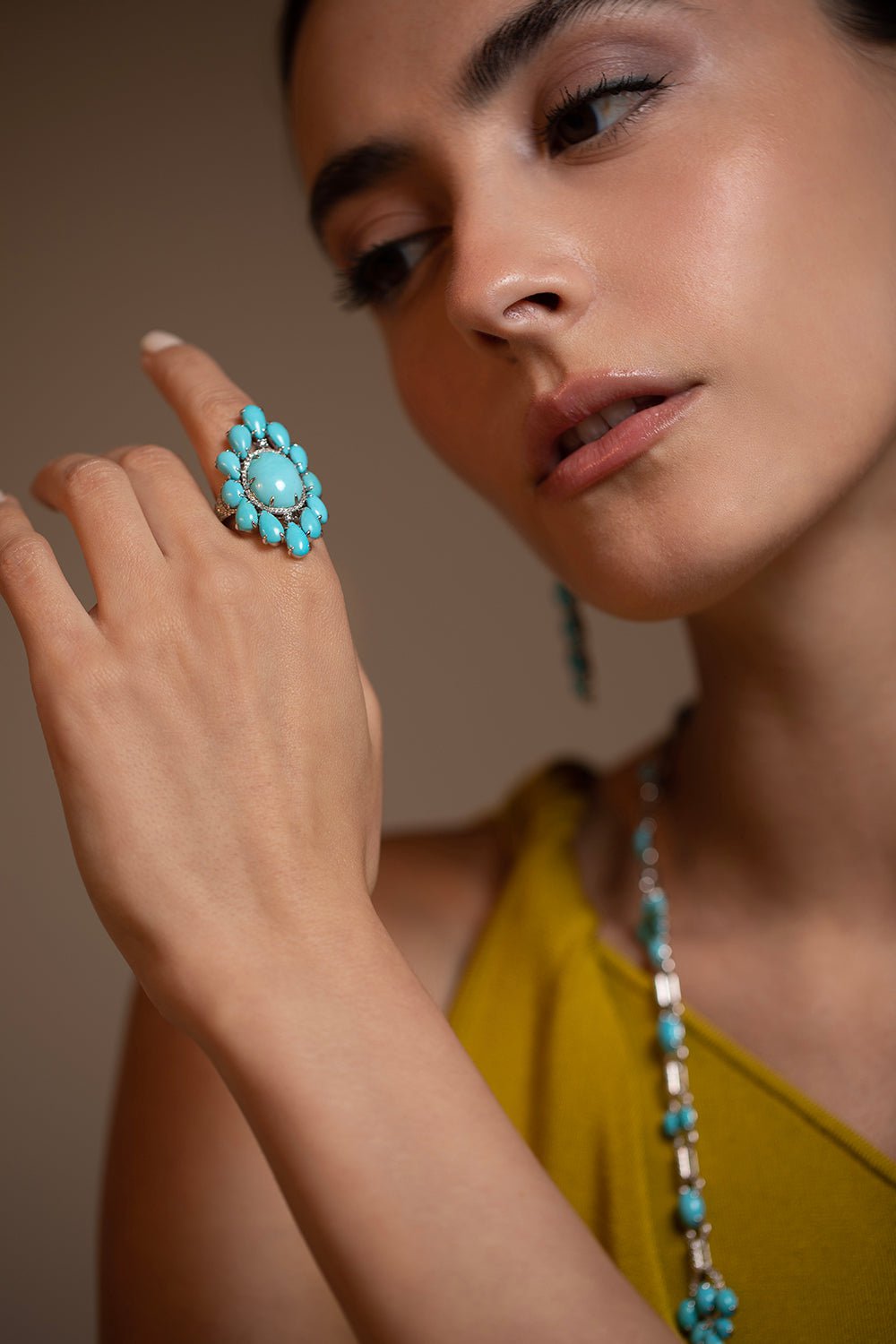 Turquoise Diamond Ring JEWELRYFINE JEWELRING SUTRA   