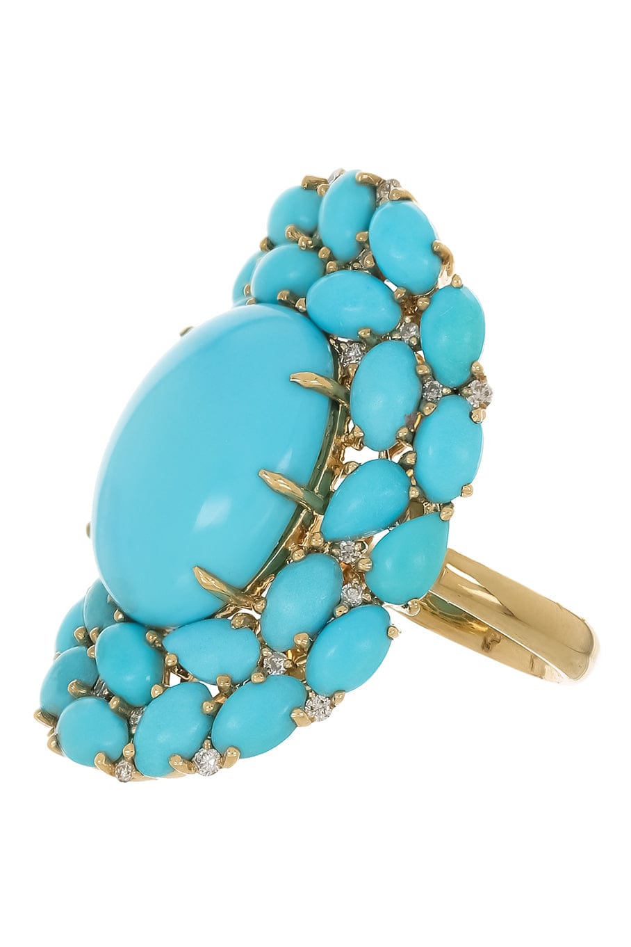 SUTRA-Turquoise Diamond Ring-YELLOW GOLD