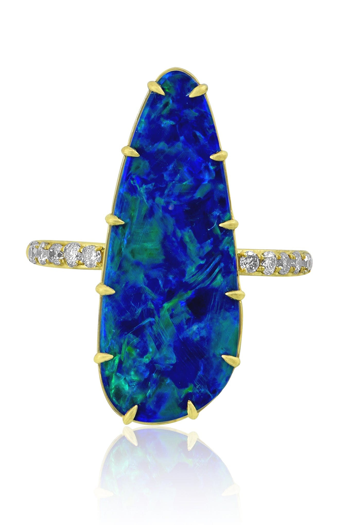 SUTRA-Opal and Diamond Ring-YELLOW GOLD