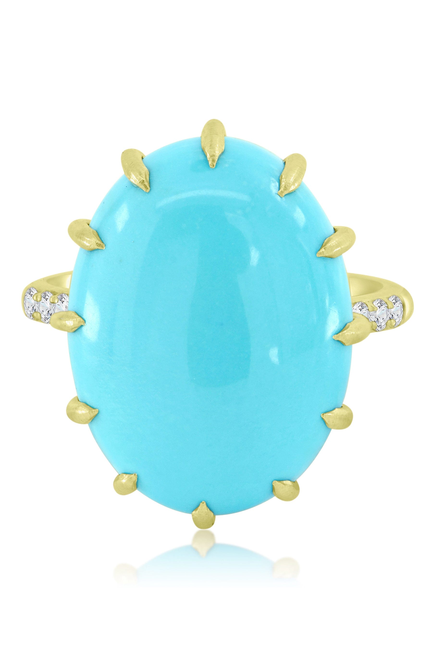 SUTRA-Sleeping Beauty Turquoise Resort Ring-YELLOW GOLD
