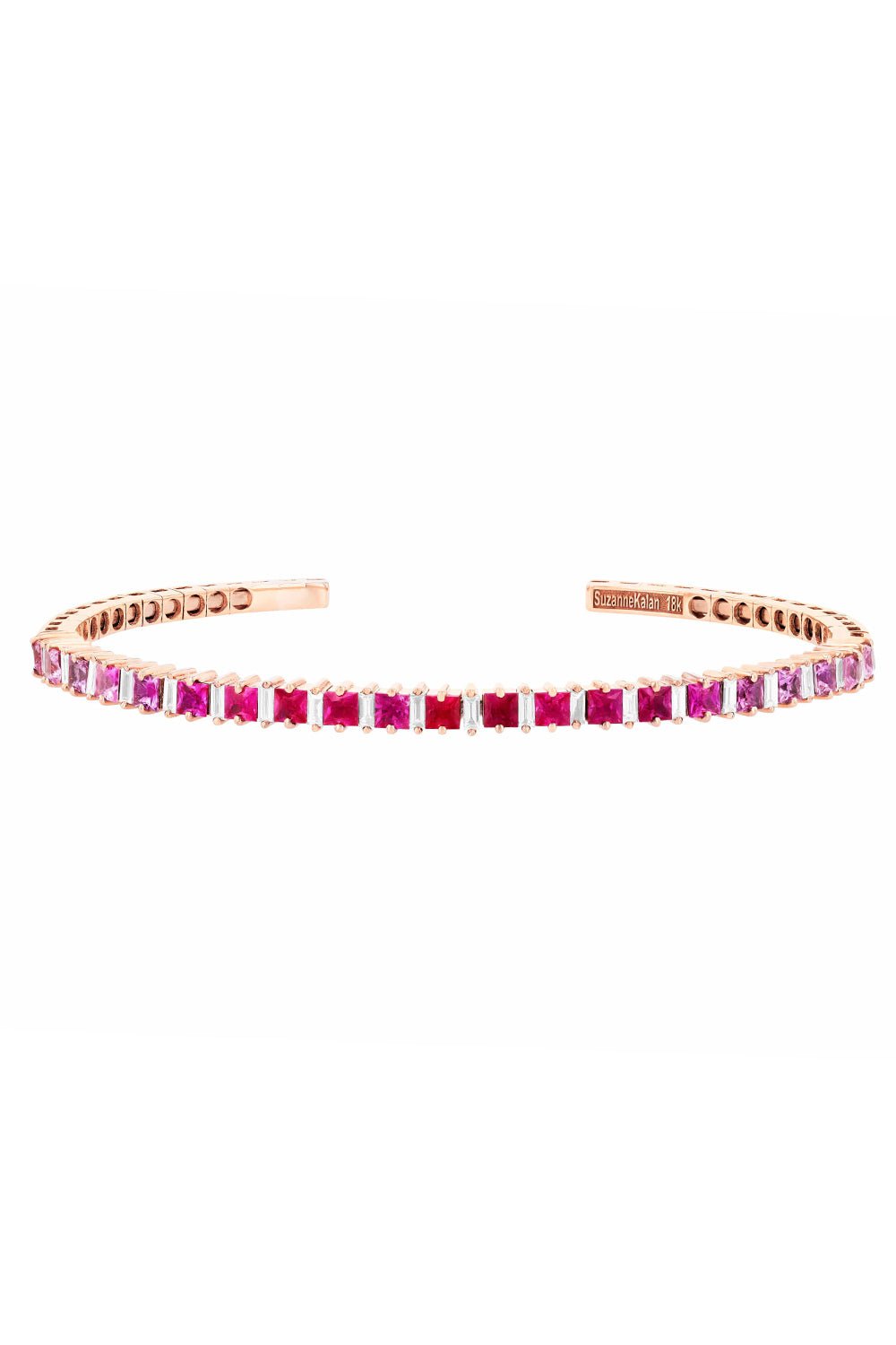 SUZANNE KALAN-Pink Sapphire Ombre Bracelet-ROSE GOLD