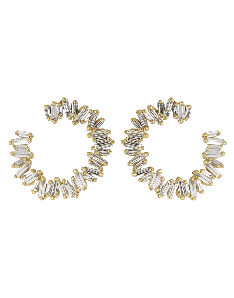 Medium Spiral Diamond Baguette Earrings JEWELRYFINE JEWELEARRING SUZANNE KALAN   