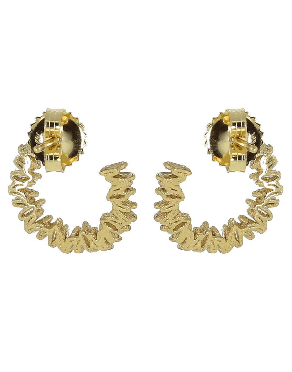 SUZANNE KALAN-Medium Spiral Diamond Baguette Earrings-YELLOW GOLD