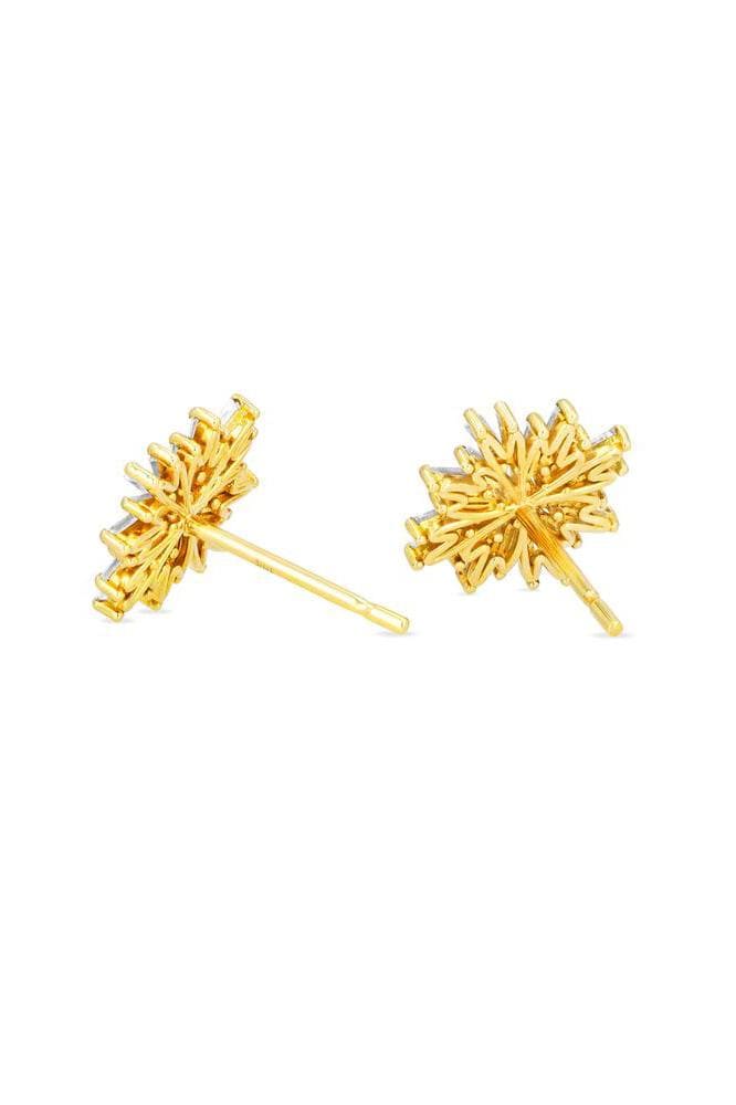 SUZANNE KALAN-Snowflake Stud Earrings-YELLOW GOLD