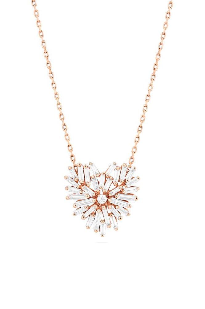 SUZANNE KALAN-Rose Gold Mini Heart Necklace-ROSE GOLD