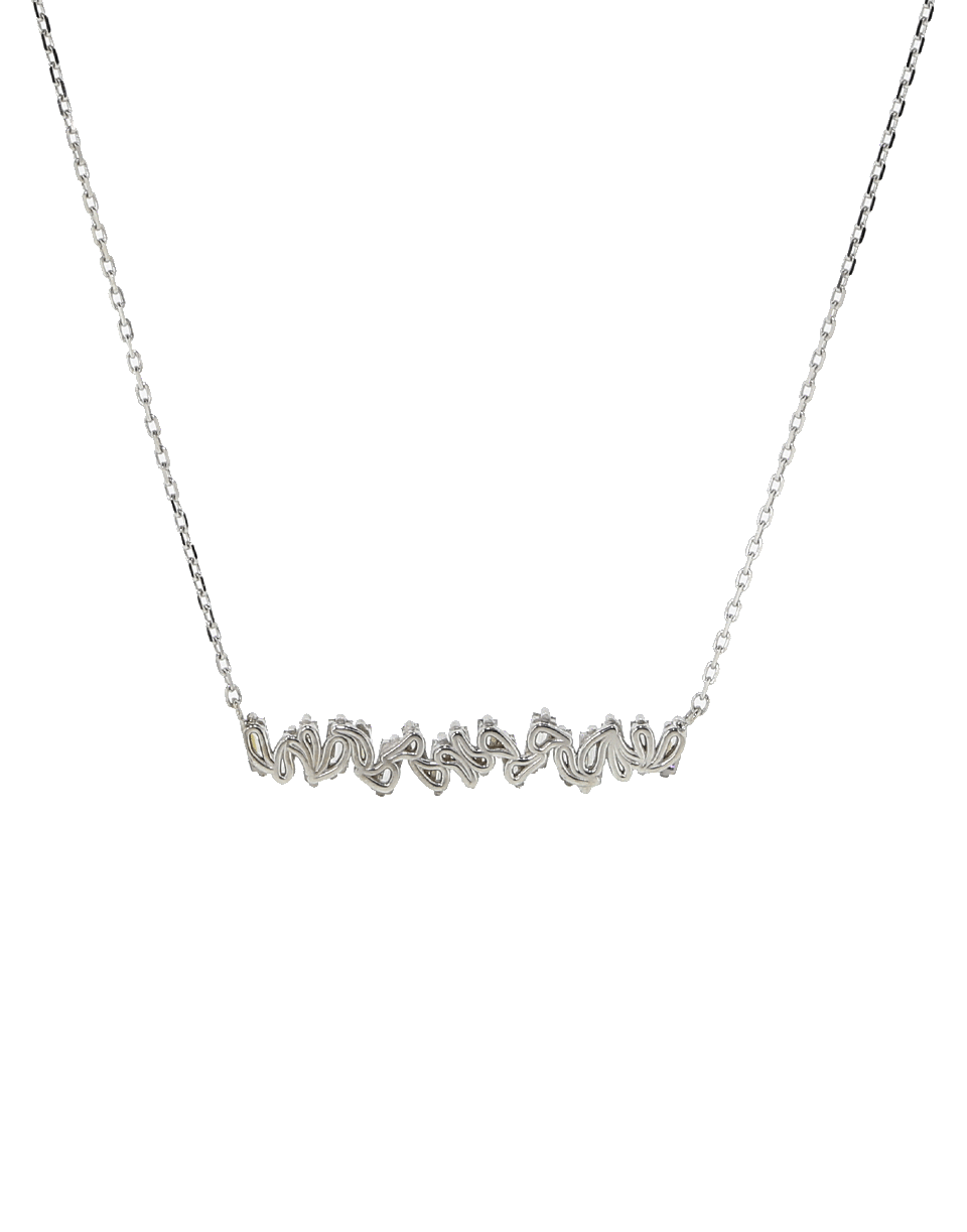 SUZANNE KALAN-Fireworks Baguette Diamond Necklace-WHITE GOLD