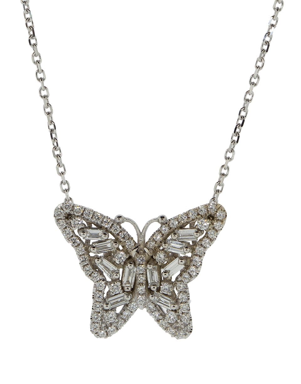 SUZANNE KALAN-Small Butterfly Necklace-WHITE GOLD