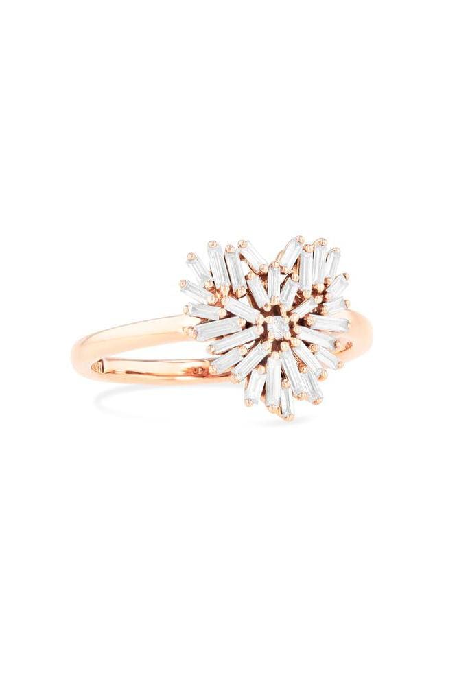 SUZANNE KALAN-Rose Gold Small Heart Ring-ROSE GOLD