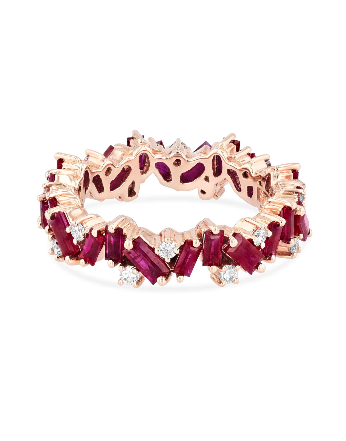 SUZANNE KALAN-Bliss Ruby Eternity Band-ROSE GOLD