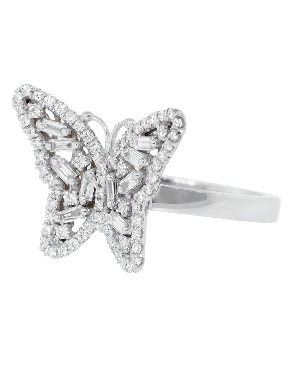 SUZANNE KALAN-Small Diamond Butterfly Ring-WHITE GOLD