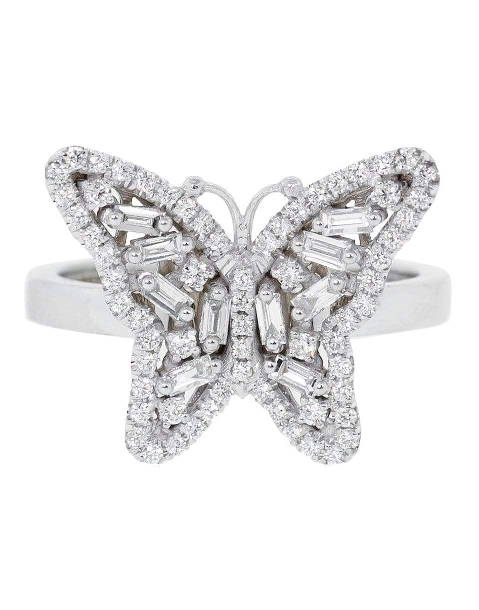 SUZANNE KALAN-Small Diamond Butterfly Ring-WHITE GOLD