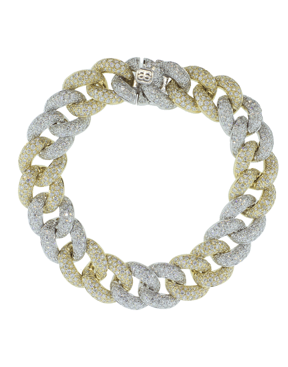 SYDNEY EVAN-Diamond Pave Link Bracelet-WHITE GOLD