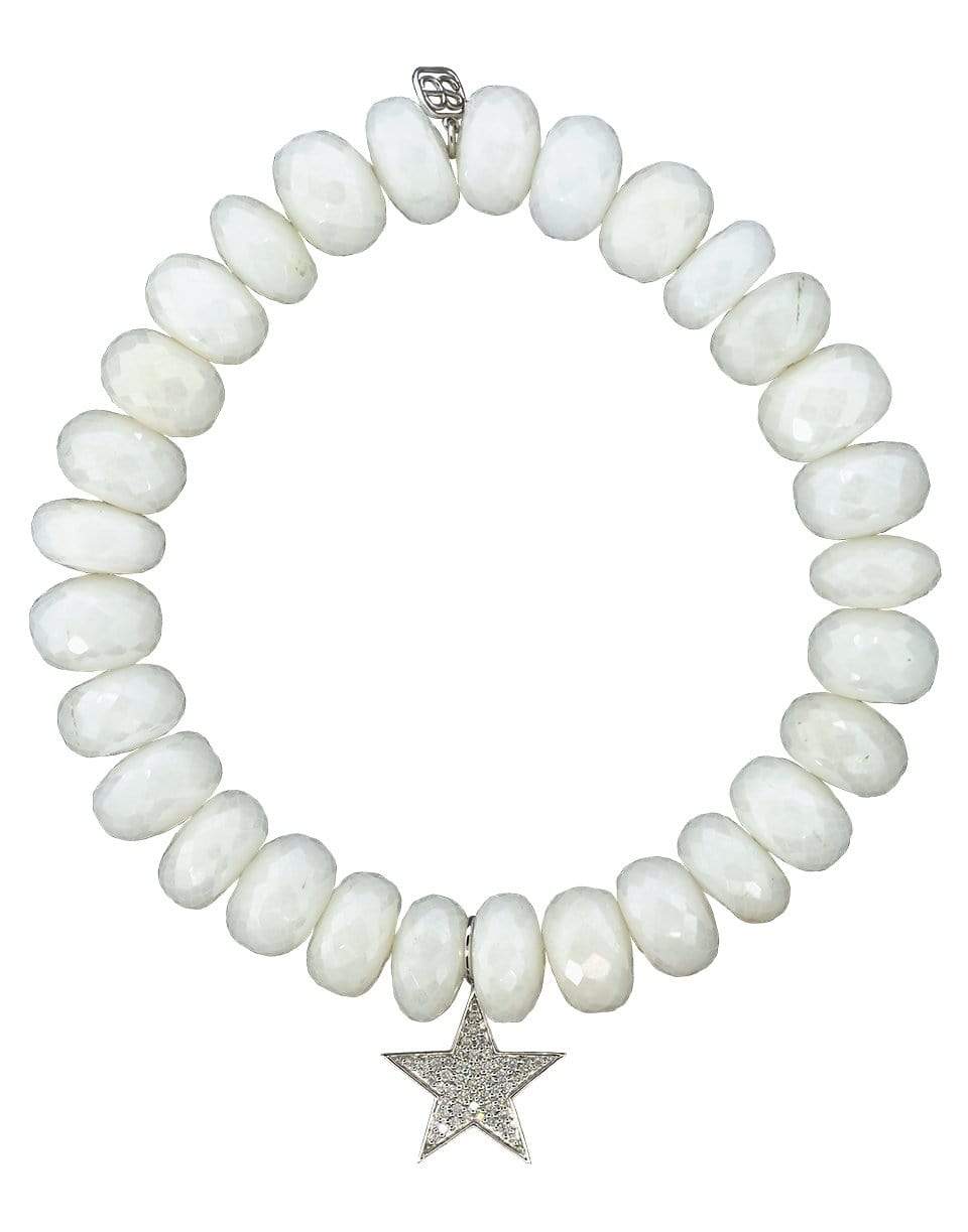 SYDNEY EVAN-Star Charm Bracelet-WHITE GOLD