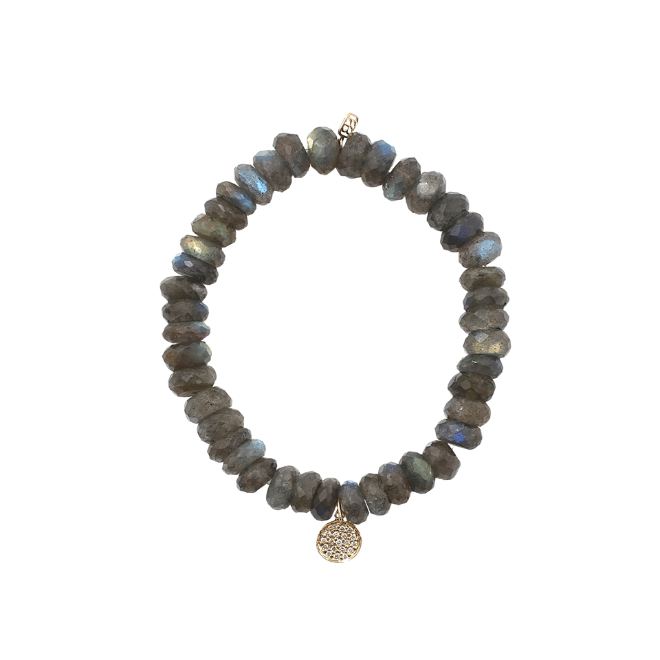 SYDNEY EVAN-Diamond Disc Labradorite Beaded Bracelet-YELLOW GOLD