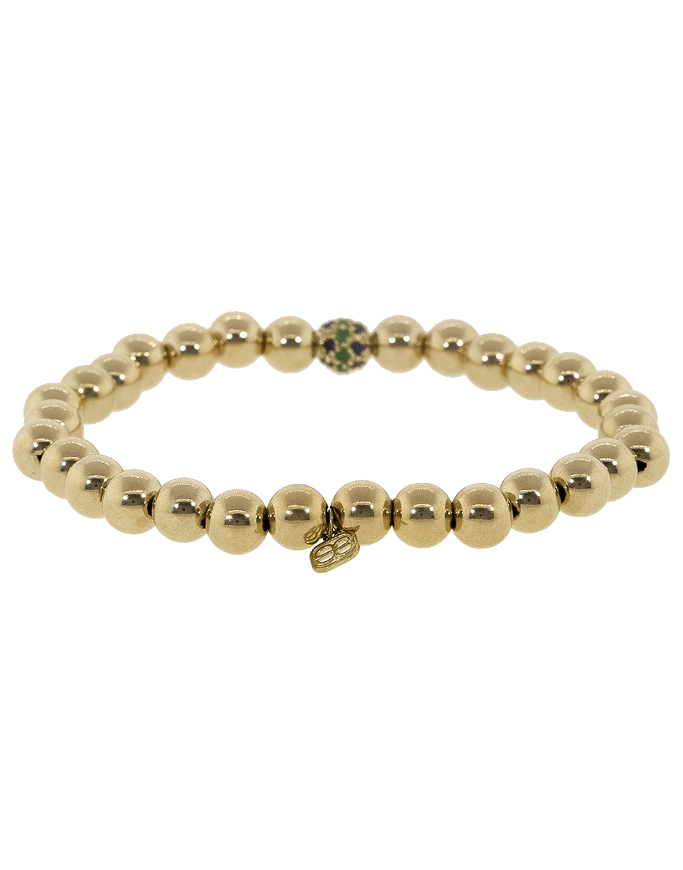 SYDNEY EVAN-Ombre Pave Bead Charm Bracelet-YELLOW GOLD